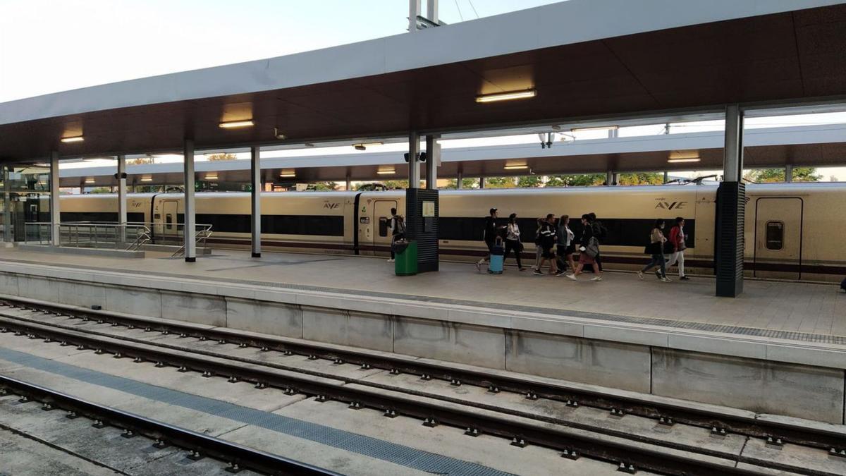 Viajeros en los andenes de la estación de Zamora para tomar el tren con destino a Madrid | L.O.Z.