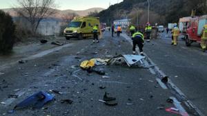 Accidente entre dos camiones en La Seu durgell