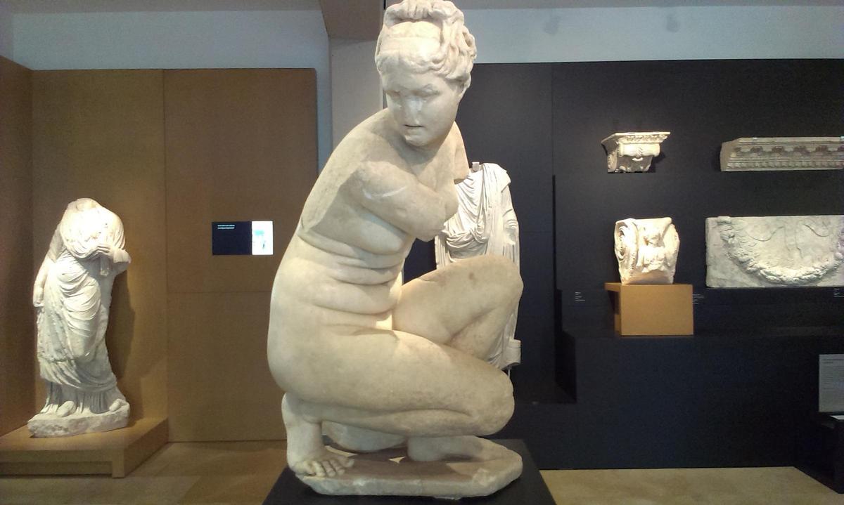 La 'Afrodita agachada' de Córdoba, en el museo.