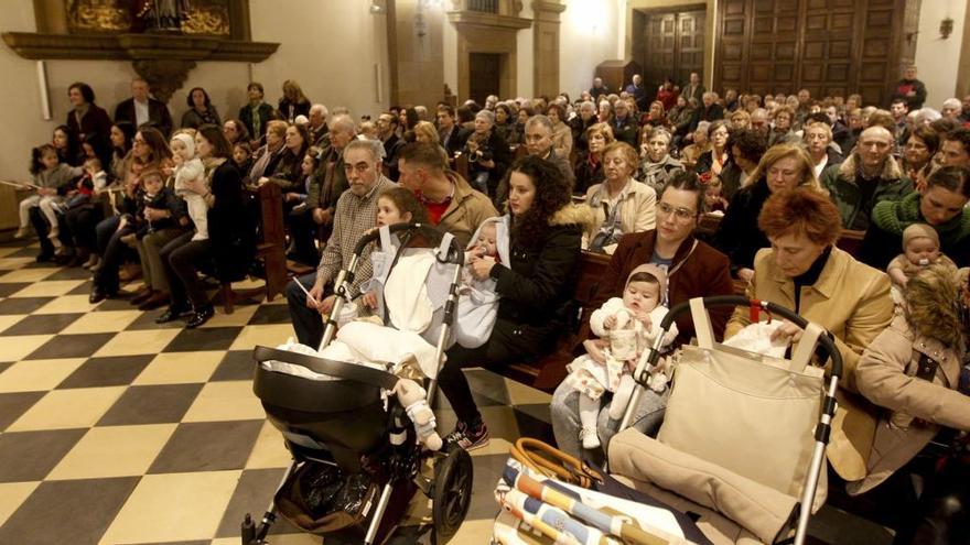 La celebración de las candelas en el monasterio de Las Pelayas el año pasado.