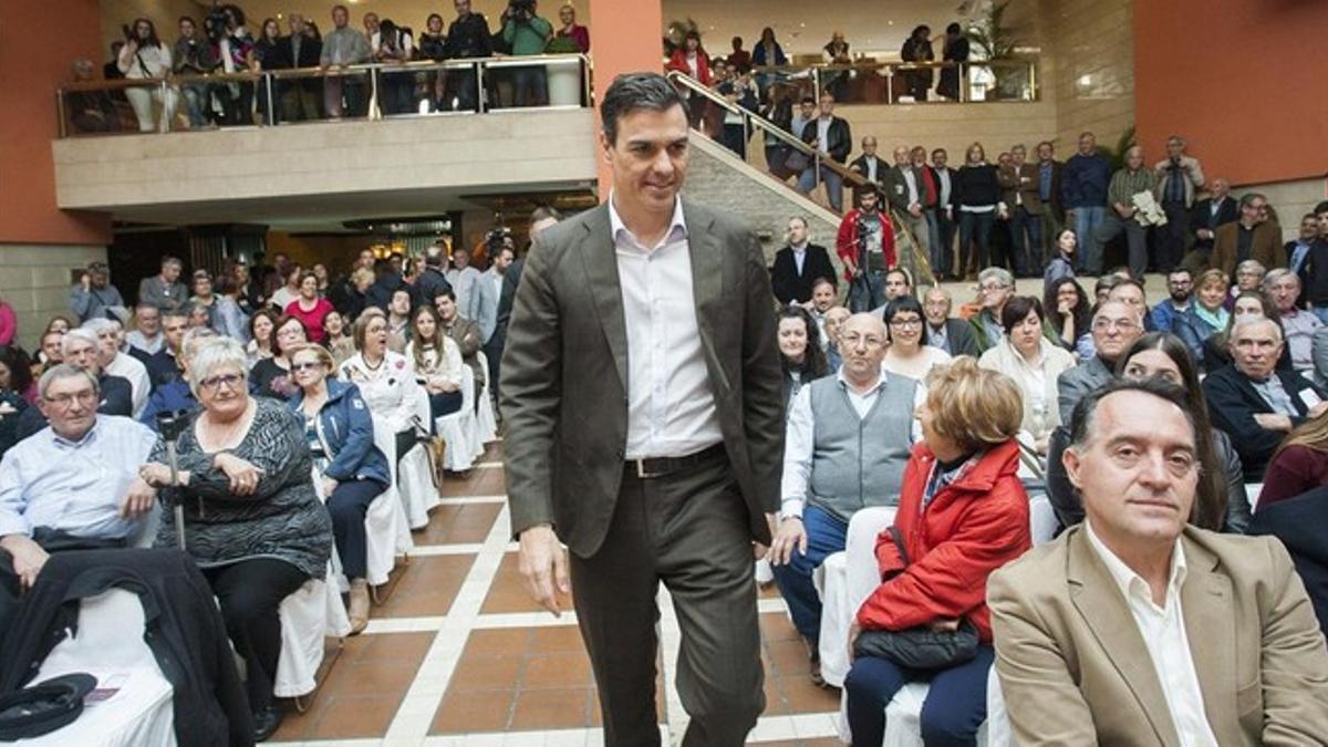 Pedro Sánchez, el pasado martes, durante una visita a Castellón.