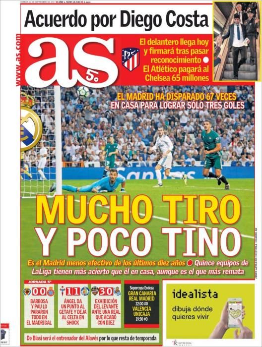 Portadas viernes 22 de septiembre de 2017