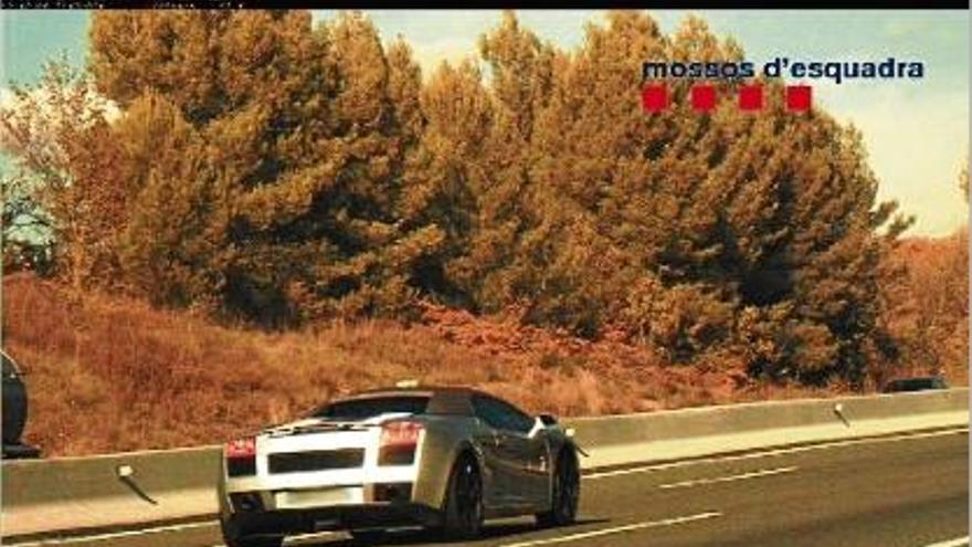El Lamborghini que van enxampar circulant a 205 quilòmetres per hora per l&#039;AP-7 a Garrigàs.