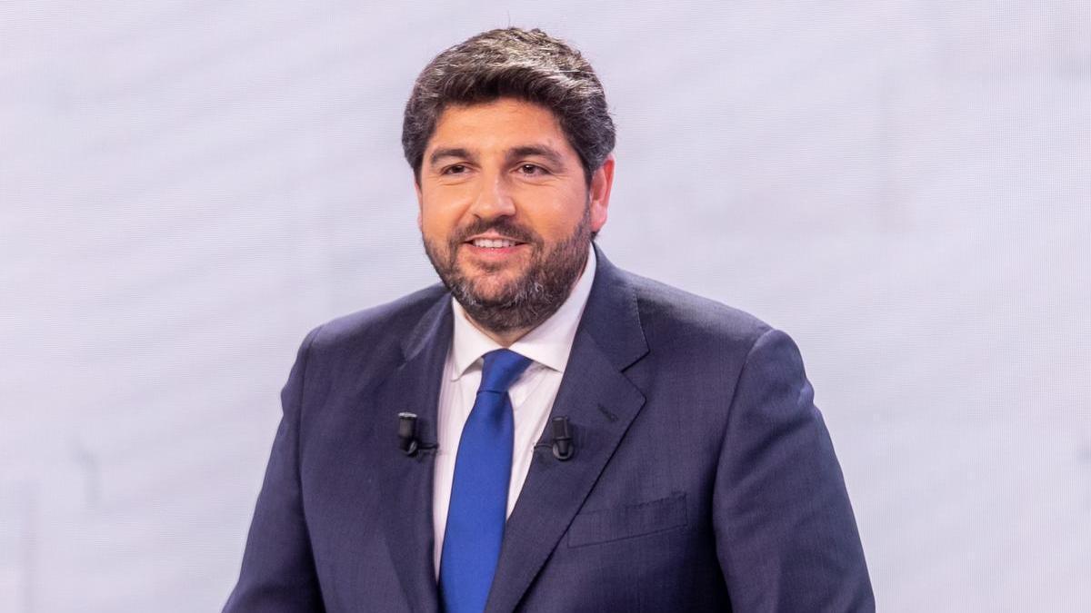Fernando López Miras (PP), durante el debate electoral del pasado viernes.