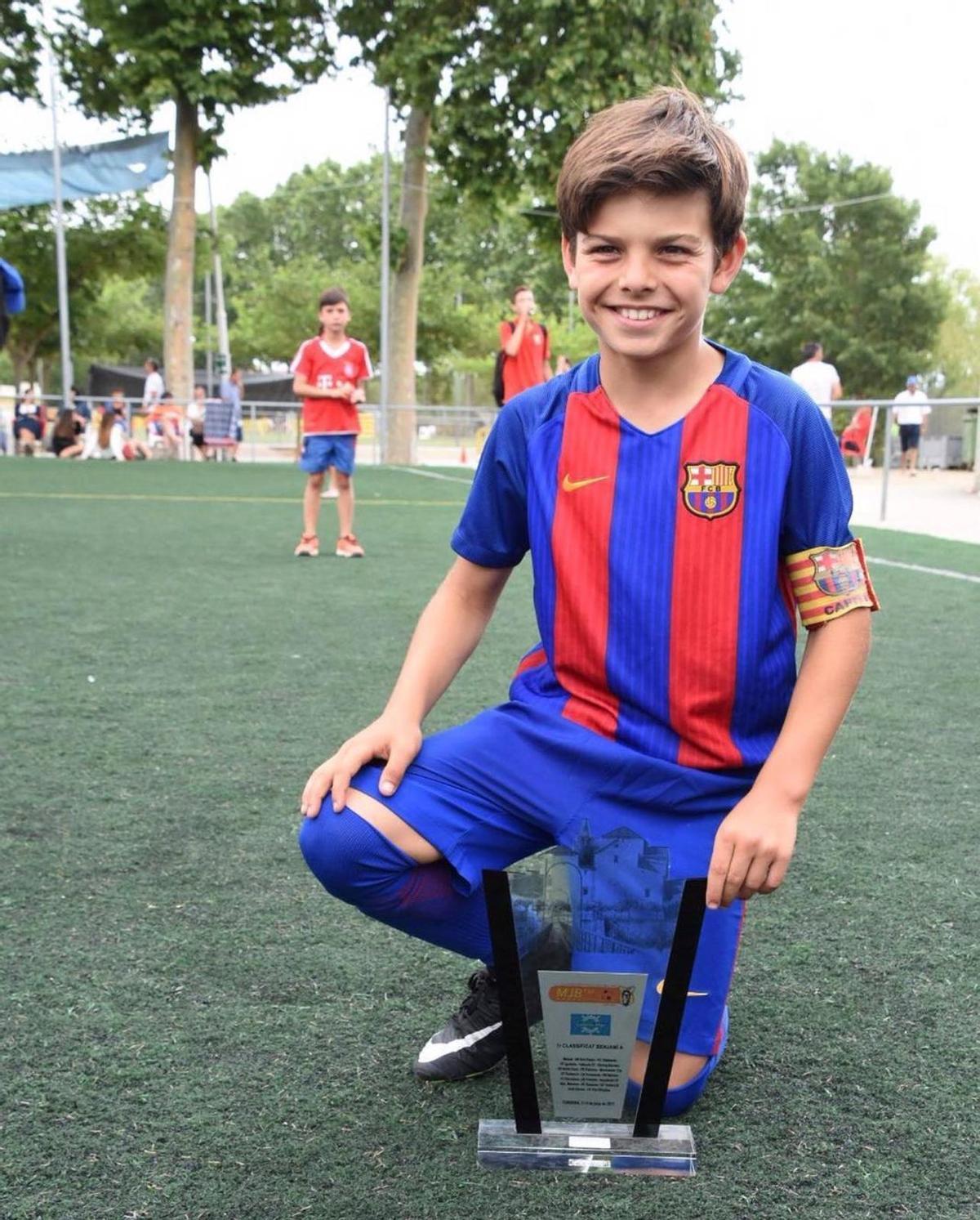 Espart, en una imagen de sus inicios con el Barça