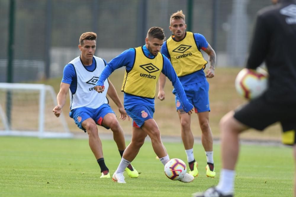 Primer entrenament del Girona FC a la ciutat esportiva del Manchester City