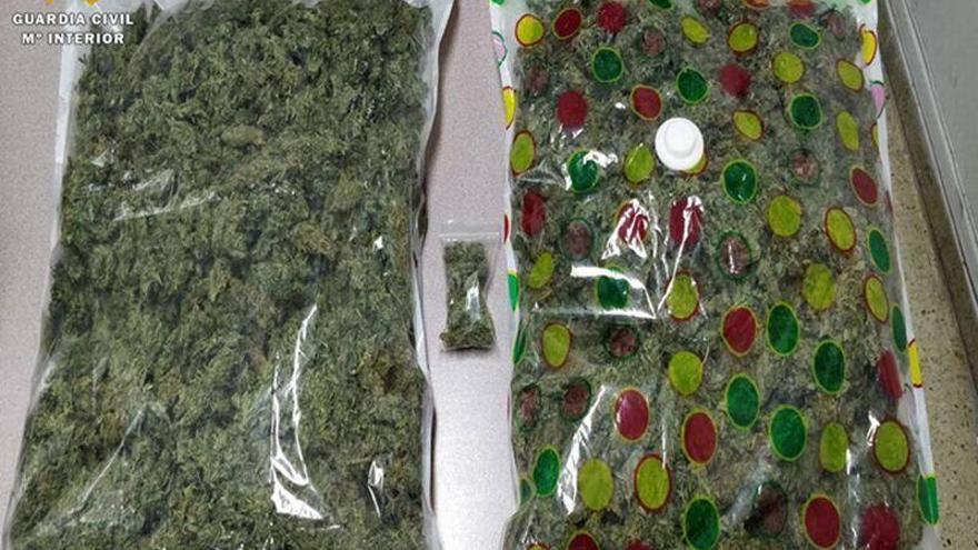 Dos detenidos en Zaragoza por transportar dos kilos de marihuana en su vehículo