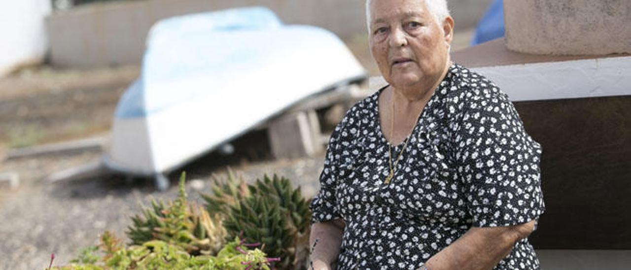 Carmen Sánchez Martín en su casa de Puerto Lajas.