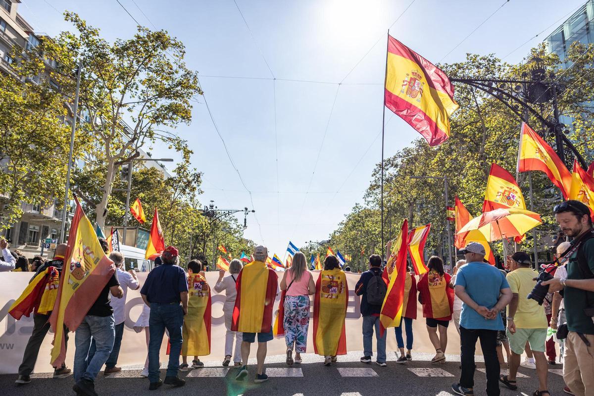 Manifestación por el 12-O en Barcelona