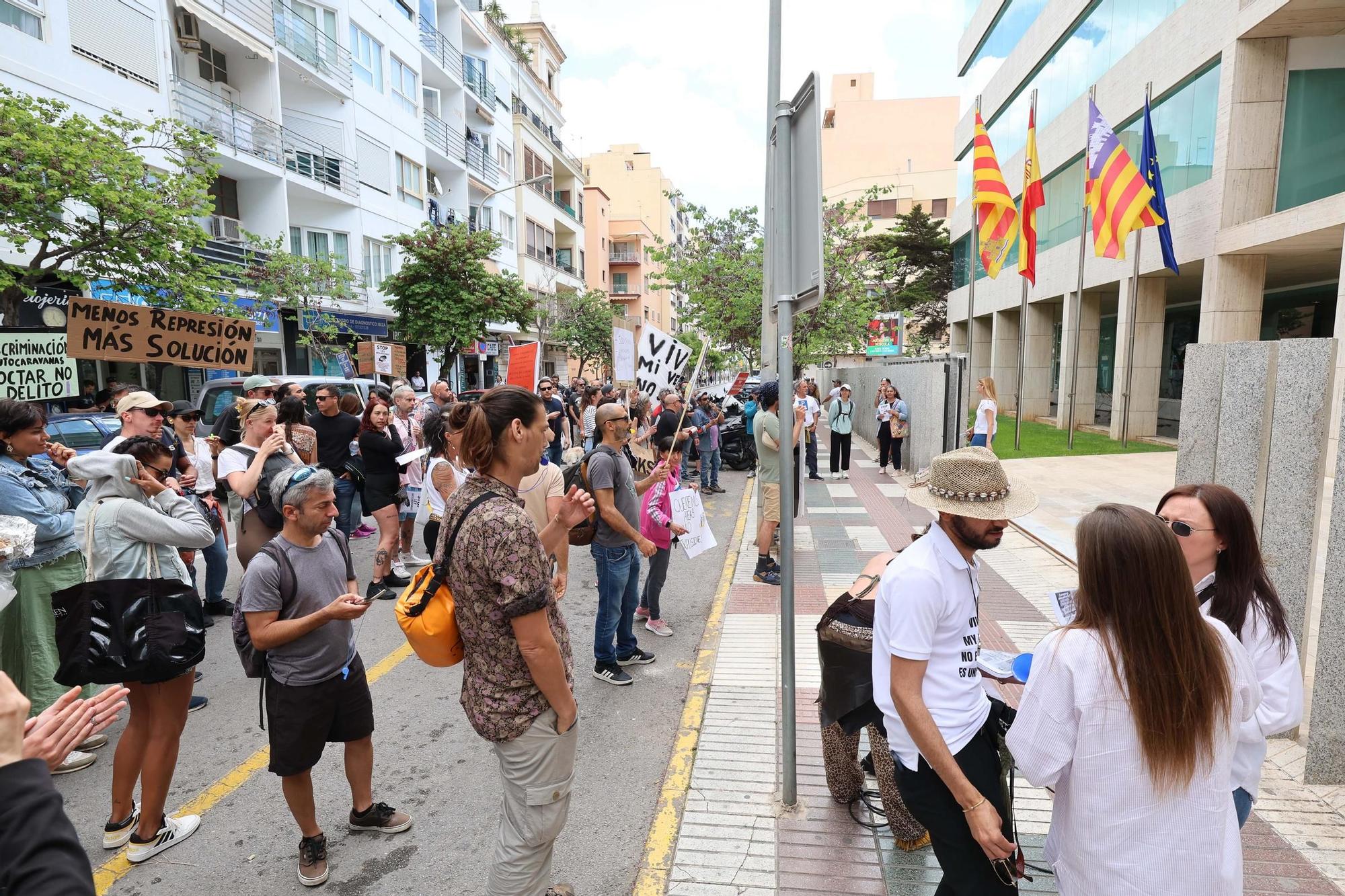 Nueva manifestación de caravanistas en Ibiza