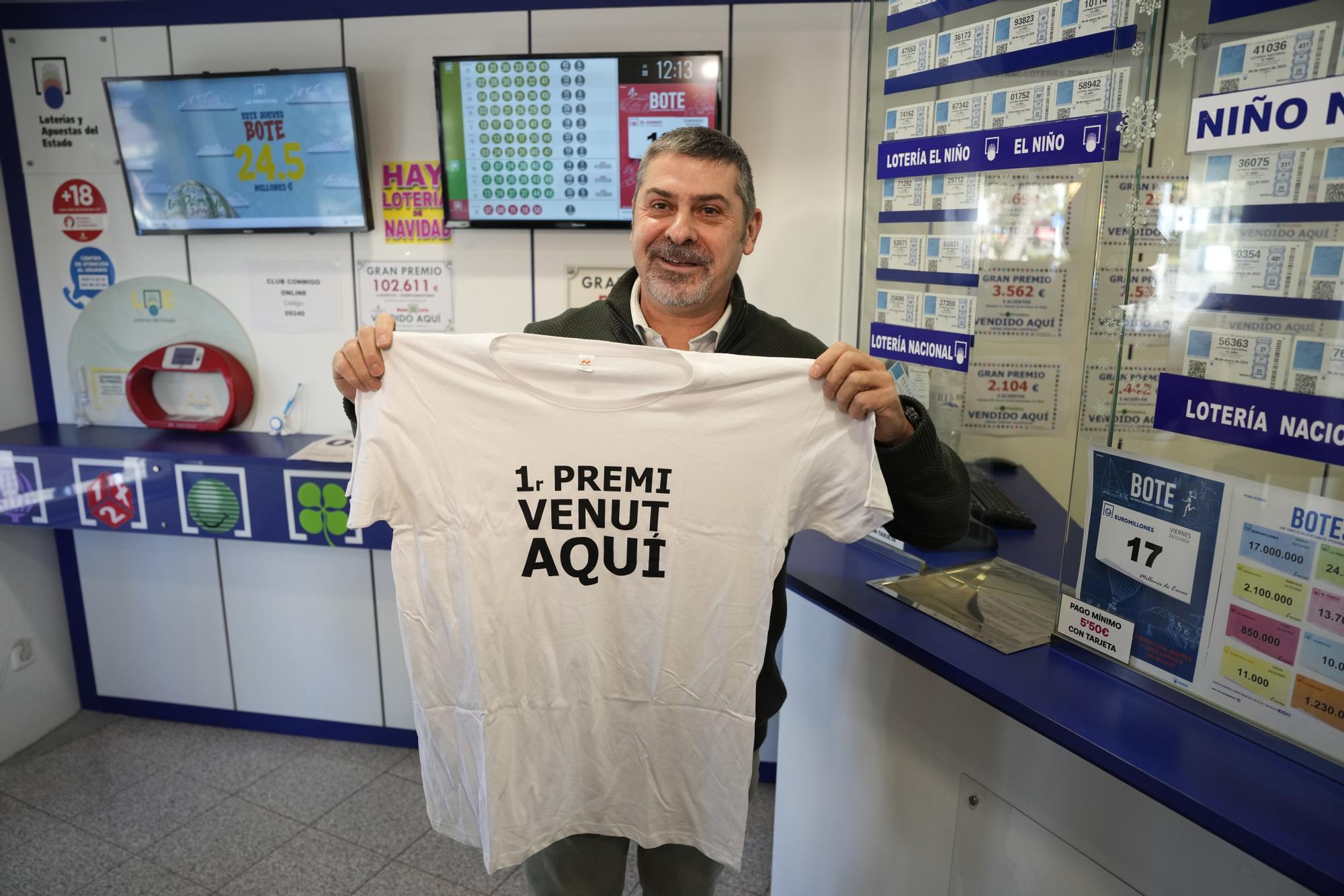 Primer premio de la Loteria de Navidad en Barcelona