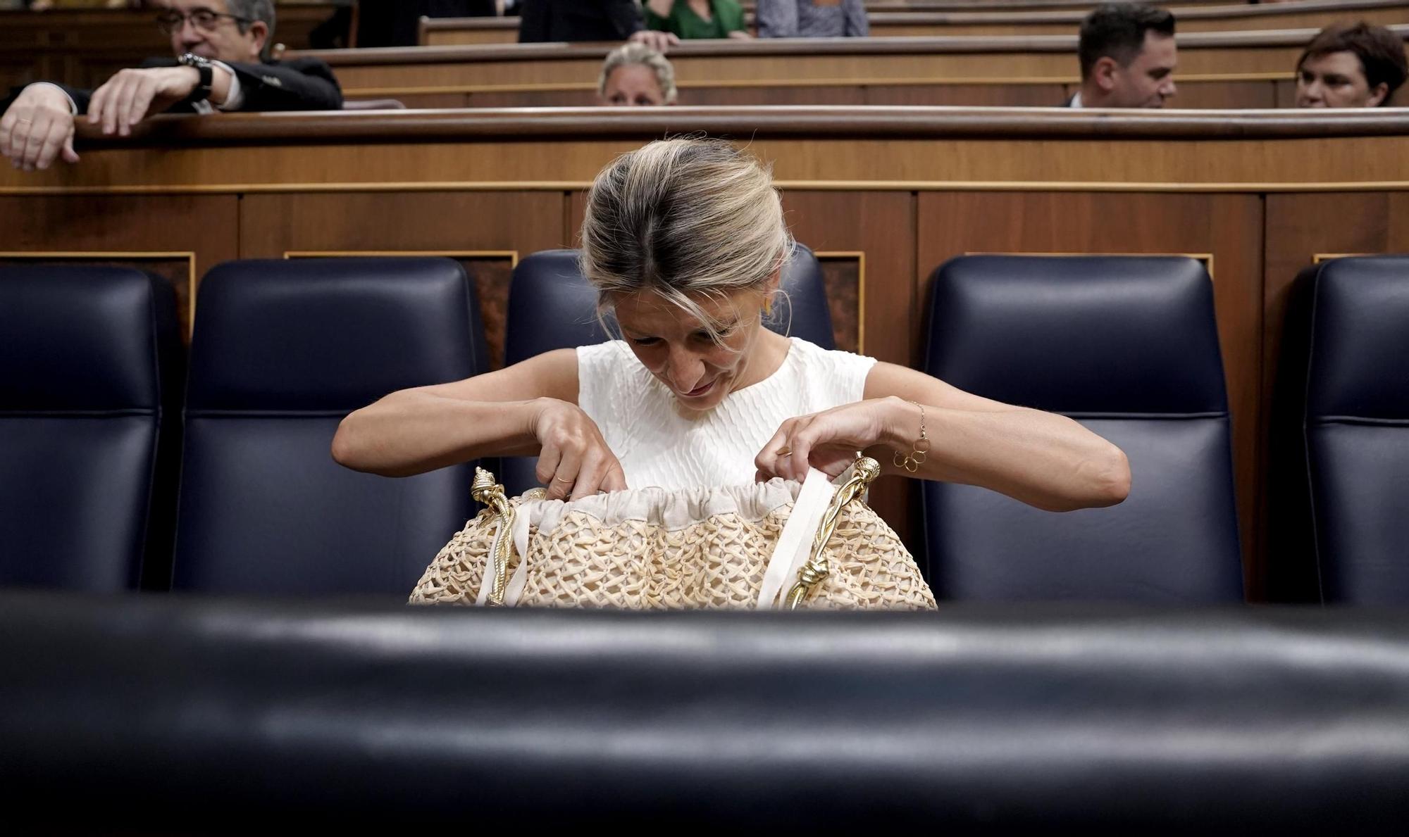 Yolanda Díaz en el pleno de aprobación definitiva de la ley de amnistía en el Congreso de los Diputados