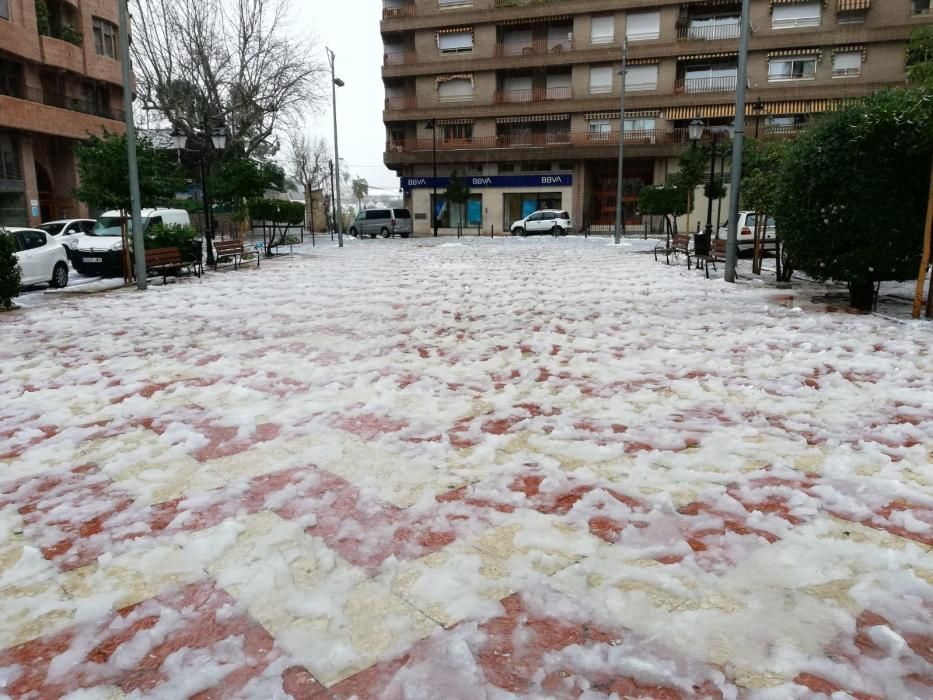 Temporal de lluvia y nieve en Ontinyent.