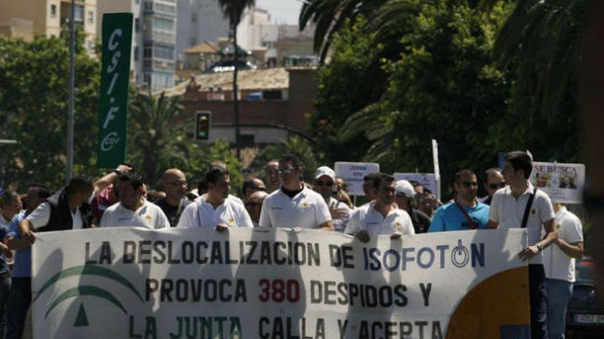 Las manifestaciones de los trabajadores de Isofotón en los últimos meses han sido constantes.