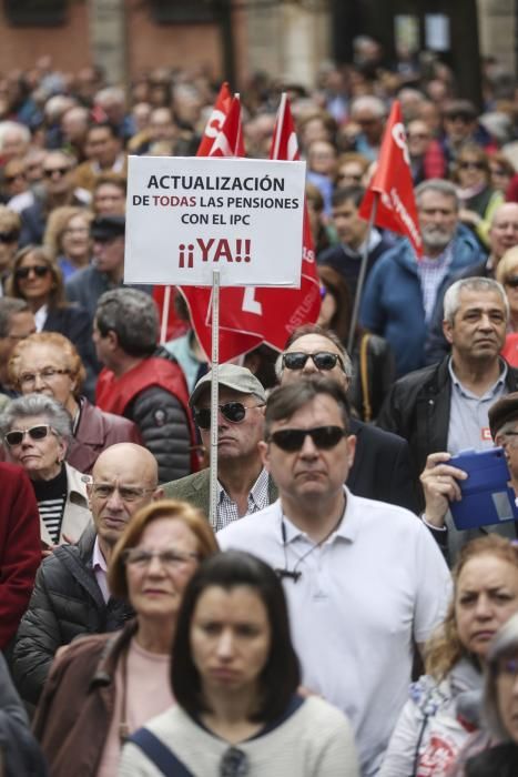 Protesta de pensionistas en Gijón