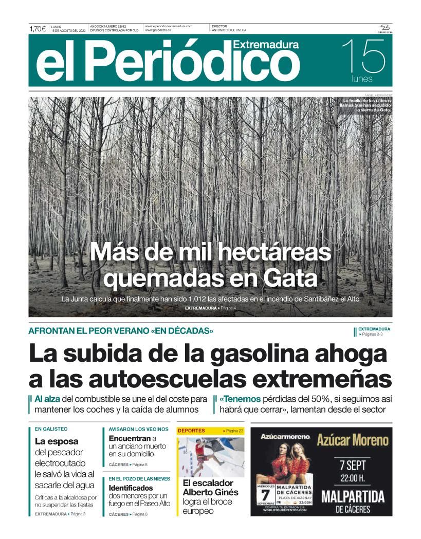 Consulta la portada correspondiente al día 15 de agosto del 2022