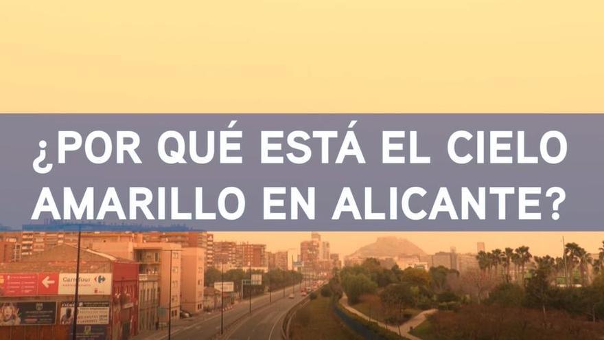 ¿Por qué está el cielo amarillo en Alicante?