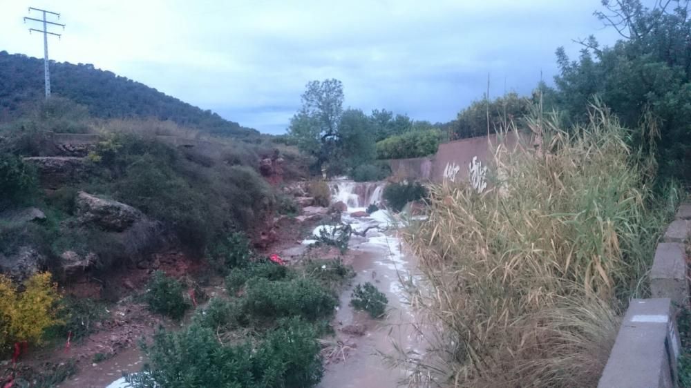 Efectos de la lluvia en El Camp de Morvedre