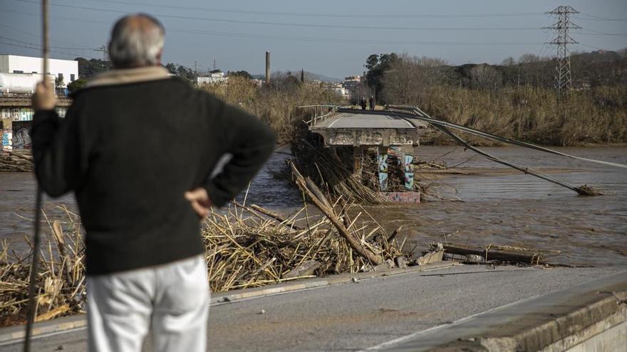 El pont entre Blanes i Malgrat està destrossat