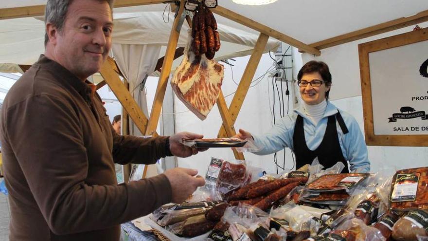 Un puesto del certamen agroalimentario de Santa Catalina, en una edición anterior de la feria.