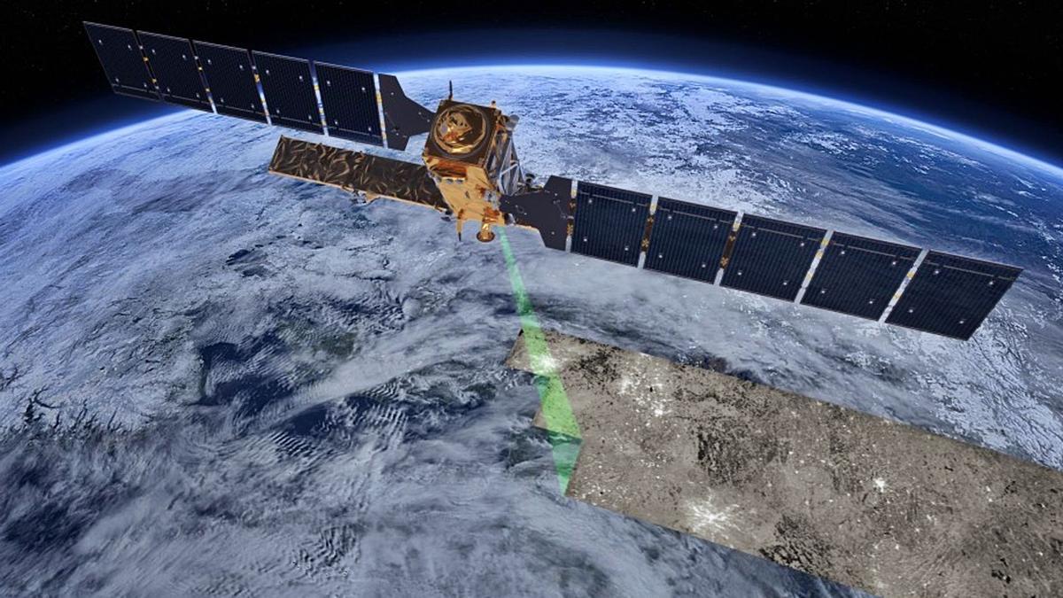 Infografía de la Agencia Espacial Europea (ESA), que reproduce el sistema de trabajo del satélite Sentinel-1, del programa Copérnico.