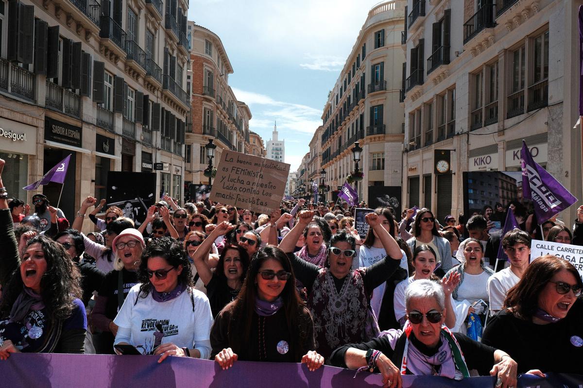 Manifestación por la celebración del 8M.