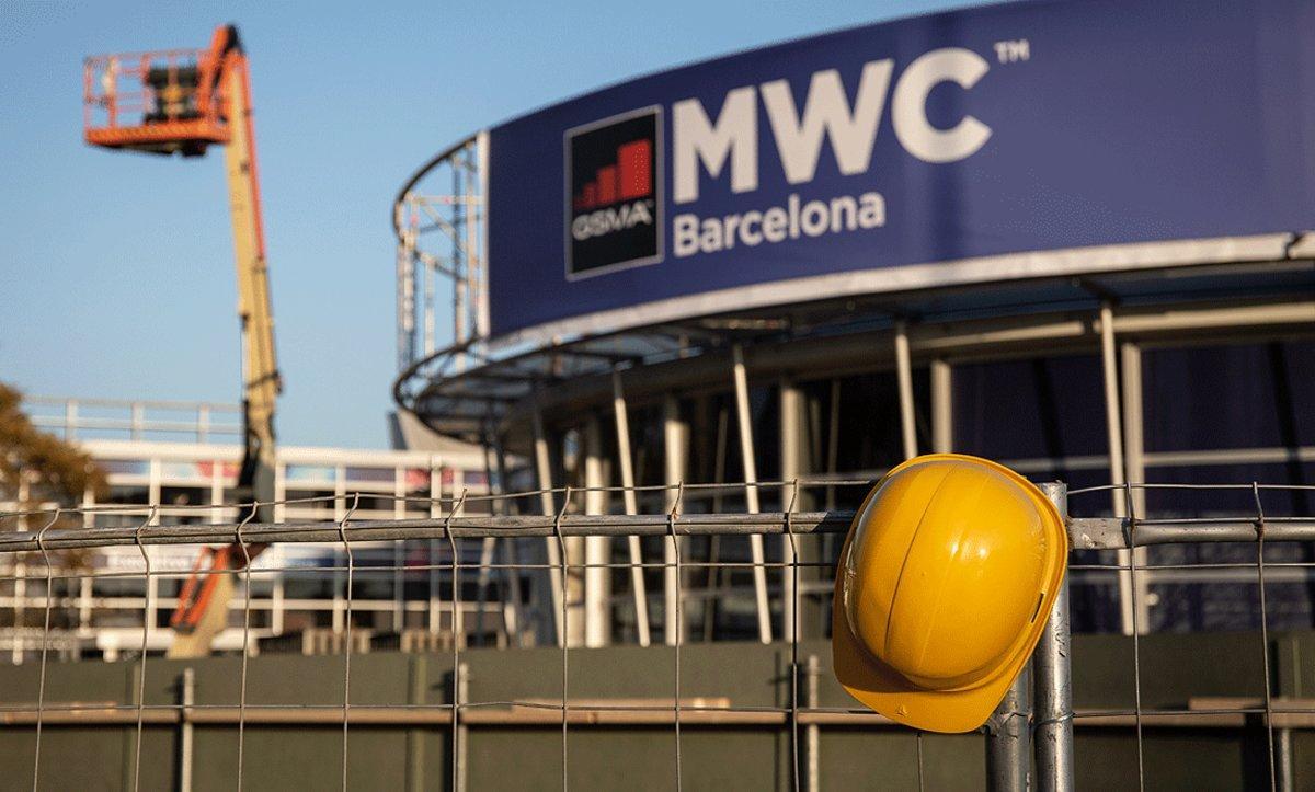 Exterior del recinto donde debía celebrarse el Mobile World Congress (MWC), tras su cancelación por la crisis del coronavirus, el pasado 13 de febrero.