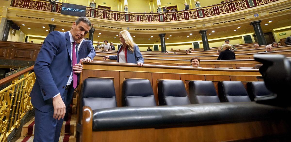 El presidente del Gobierno, Pedro Sánchez, el pasado miércoles a su llegada a la sesión de control en el Congreso.