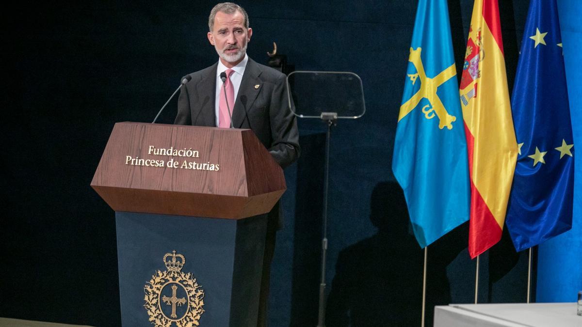 Discurso del rey Felipe VI en la ceremonia de entrega de los Premios Princesa de Asturias 2021.