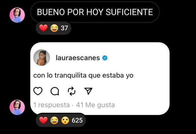 Así reacciona Laura Escanes a la nueva canción de Álvaro de Luna