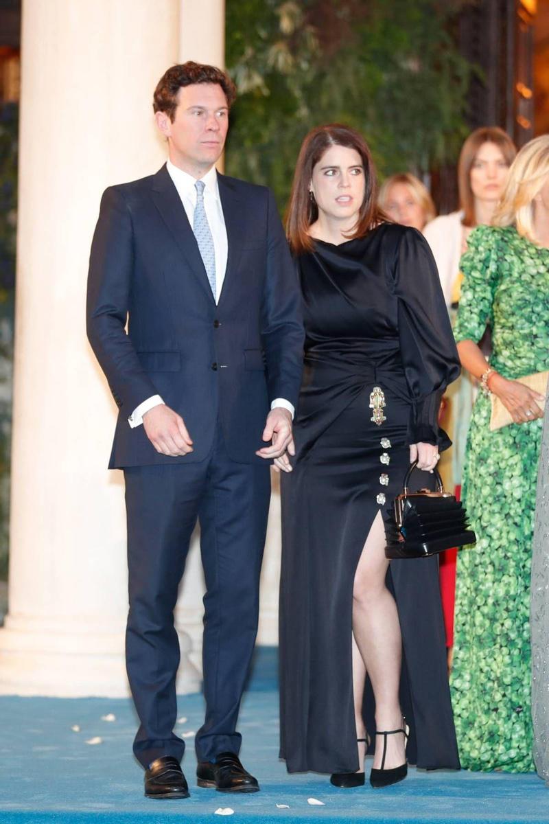 Eugenia de York y Jack Brooksbank en la boda de Philippos de Grecia y Nina Flohr