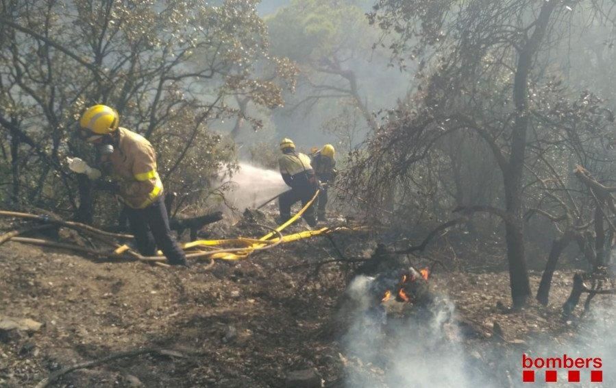 Un incendi crema a Capellades