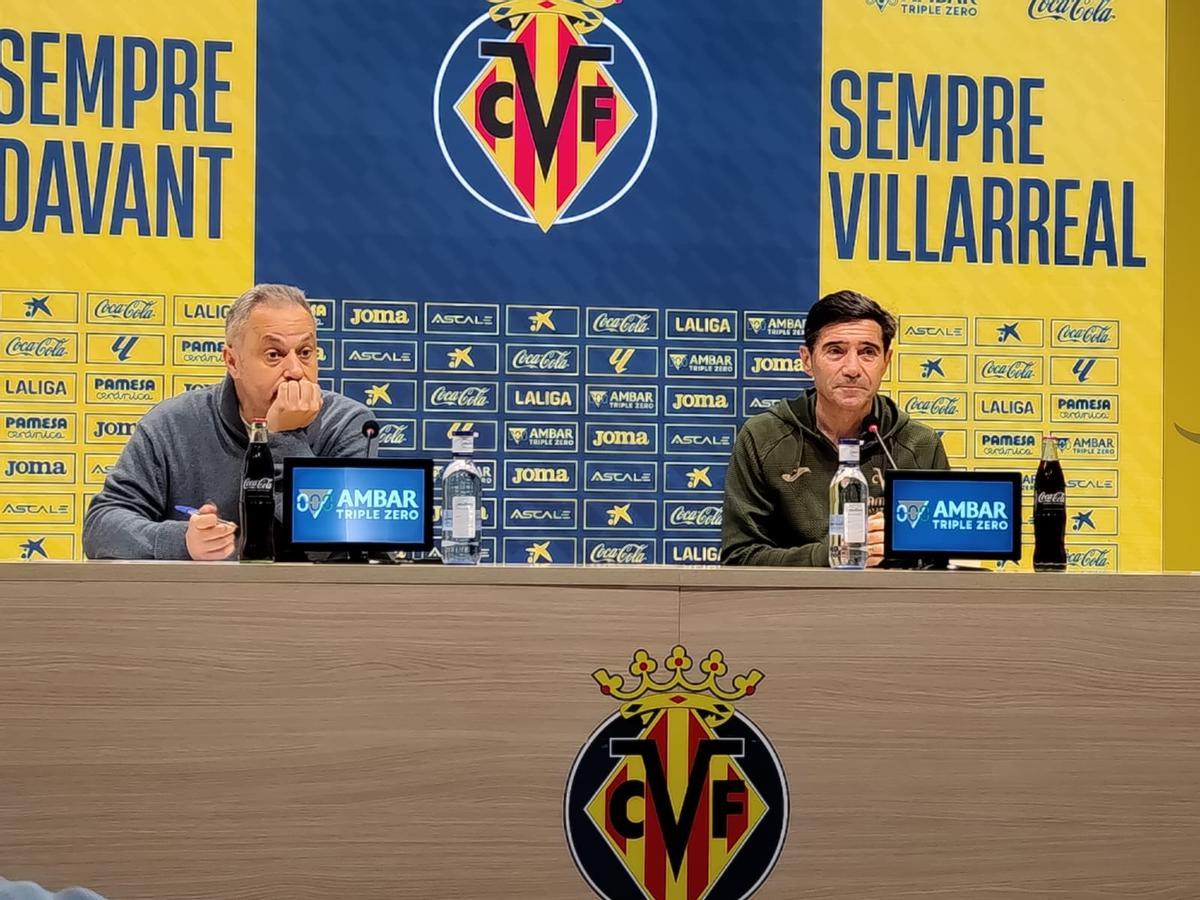 Marcelino, en la rueda de prensa previa al Barcelona.