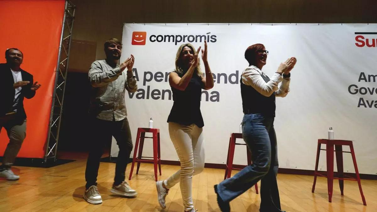 Acto de Compromís-Sumar con Yolanda Díaz en València.