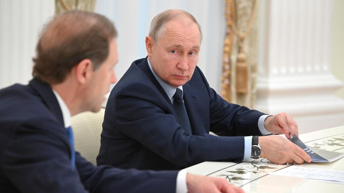 El presidente ruso, Vladímir Putin, durante una reunión en el Kremlin.