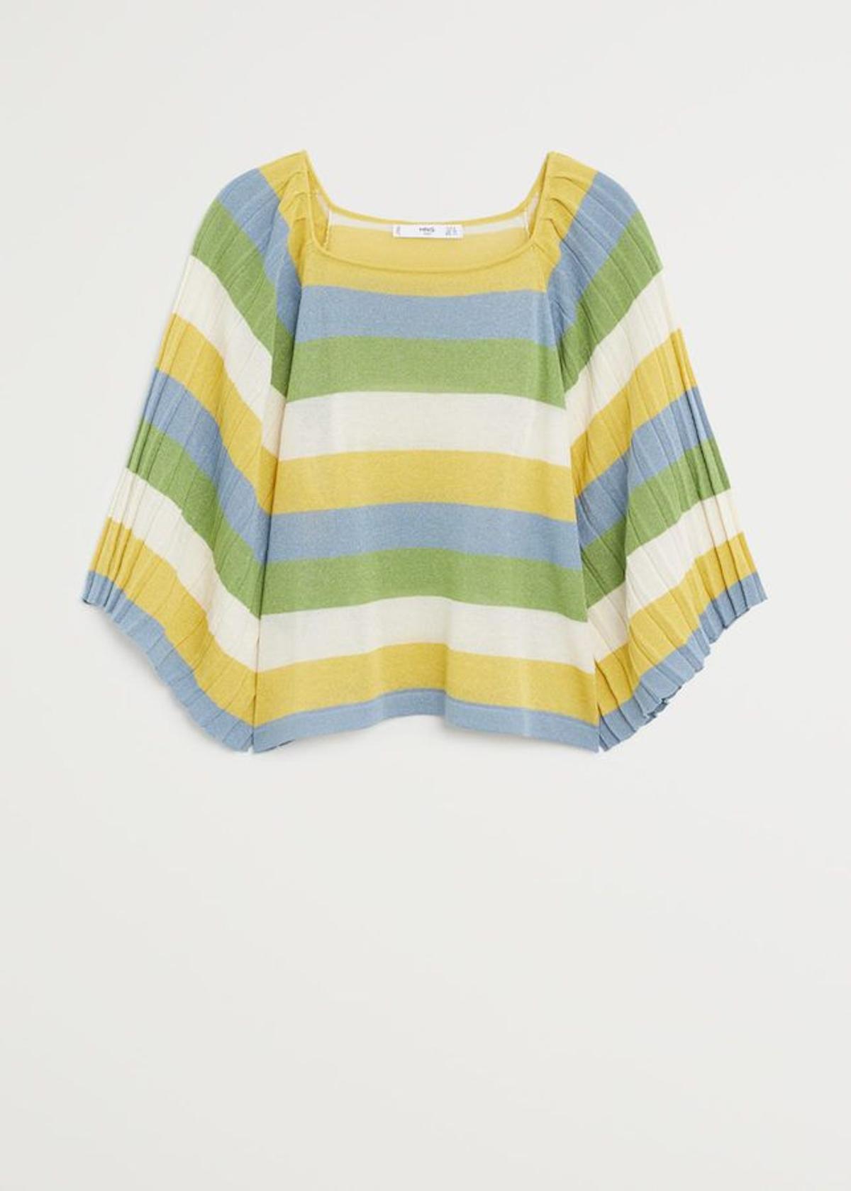 La blusa de rayas multicolor