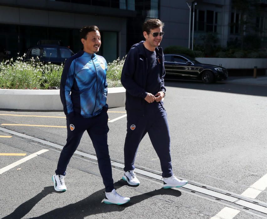 Longoria y Alemany, en el hotel del Valencia CF