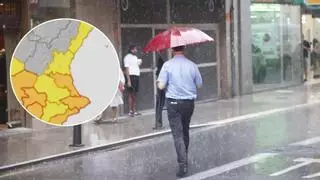 Aviso naranja el jueves en la Comunitat Valenciana por 120 litros por metro cuadrado en dos o tres horas