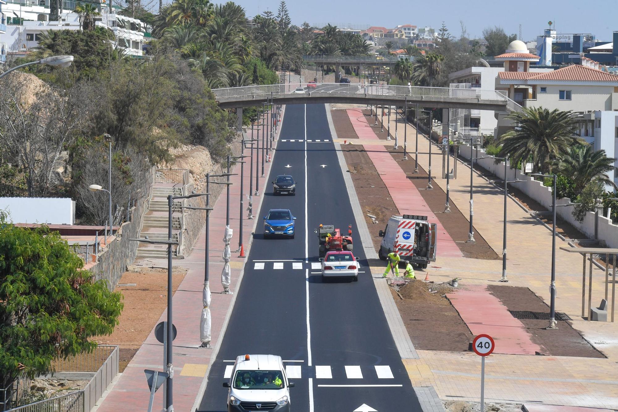 Obras en la carretera de San Agustín