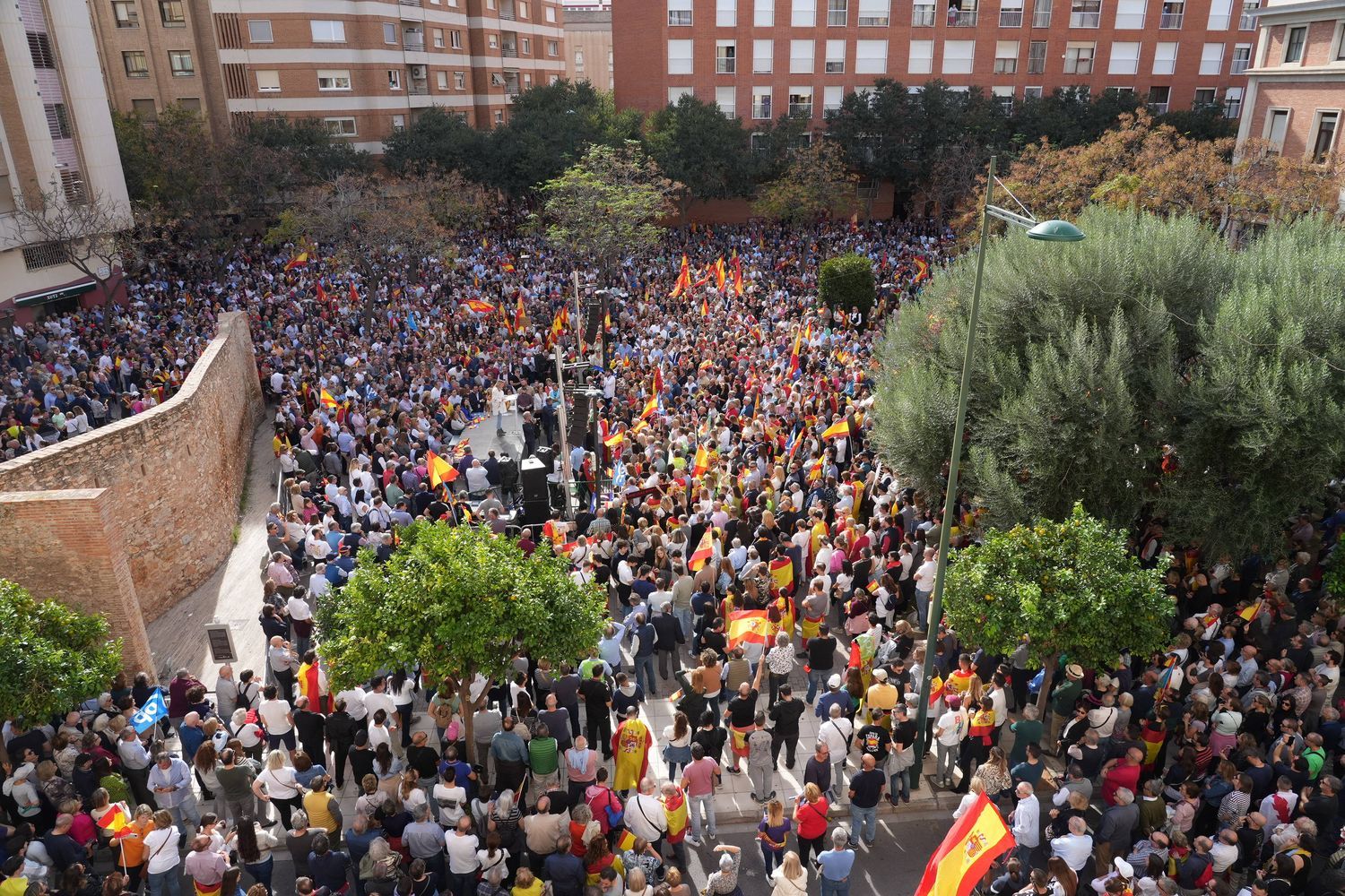 Las imágenes de la manifestación contra la amnistía en Castelló