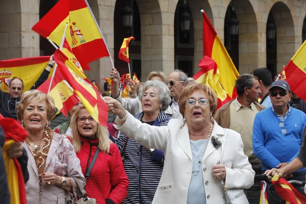 Manifestación en Gijón por la unidad de España