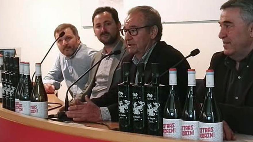 Freire, Gandia, Gu?tiérrez y García Severino durante la presentación del sello Peculiar Wines.