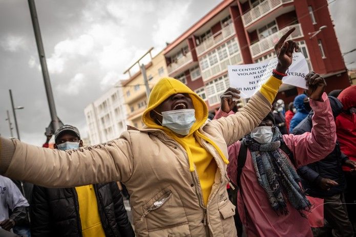 Manifestación en Tenerife contra las políticas migratorias