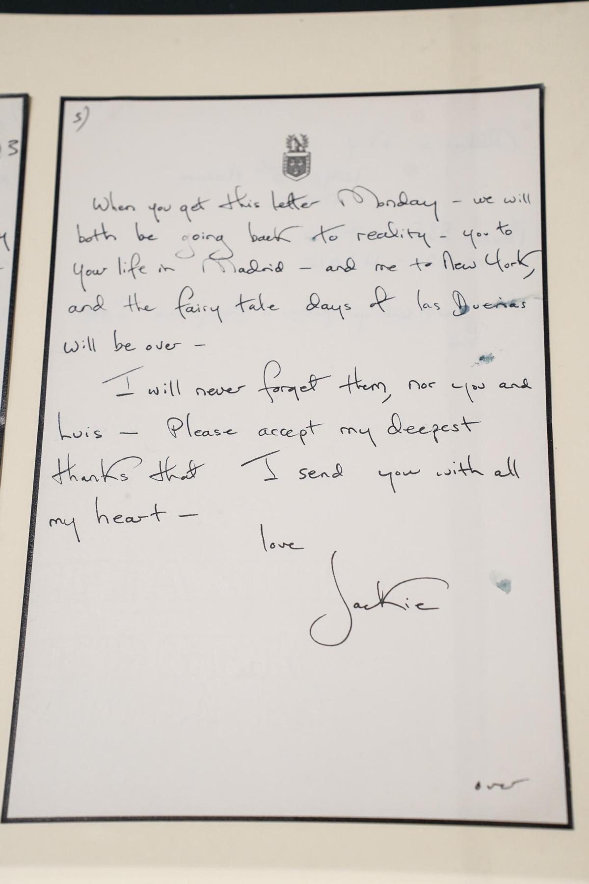 Carta de Jackie Kennedy