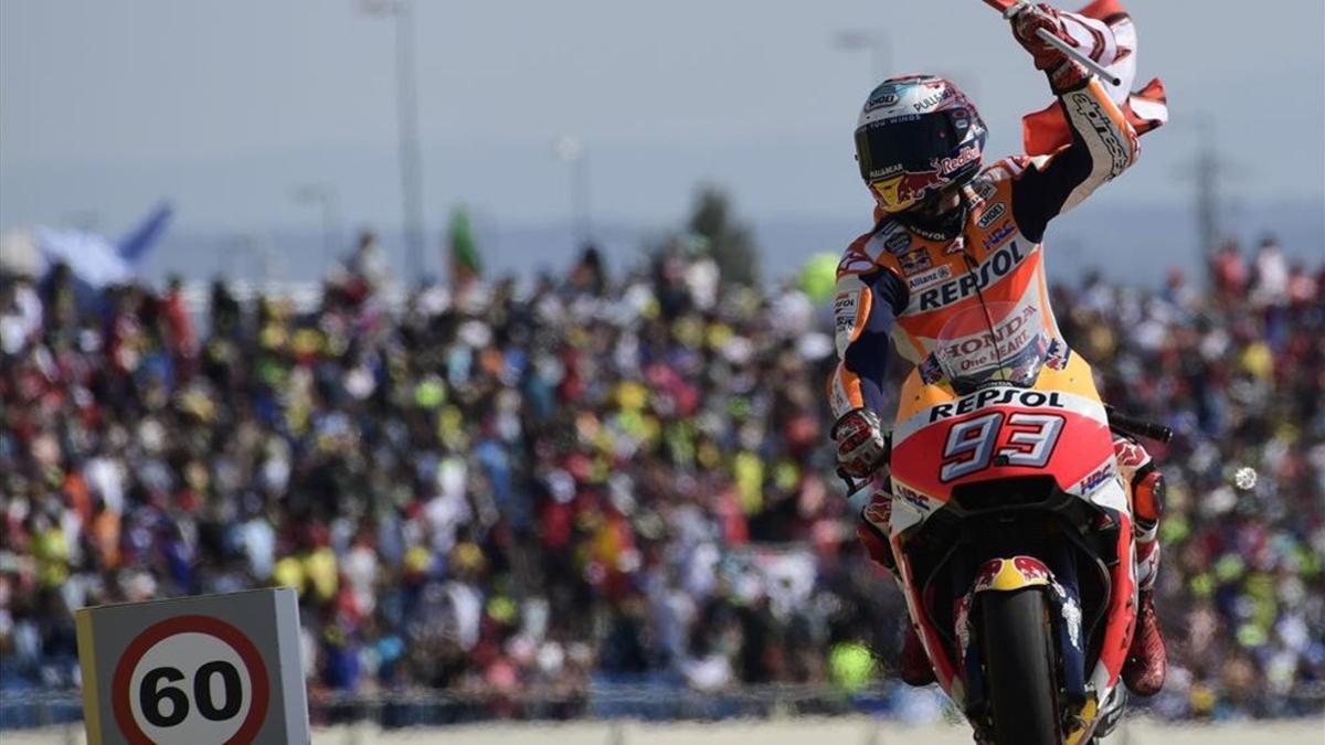 Márquez ha ganado los dos últimos años en Aragón