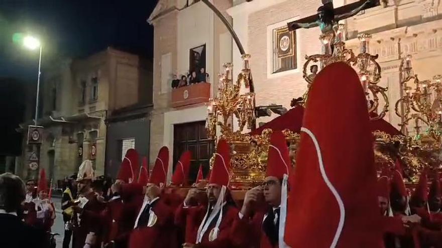 La procesión de los nazarenos 'coloraos' este Miércoles Santo en Murcia