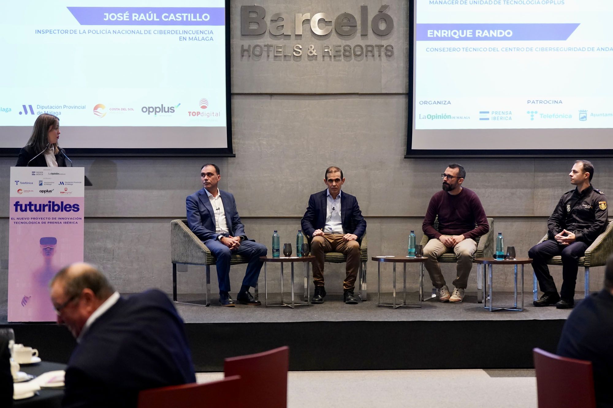 Una imagen del foro Futuribles  'Destinos turísticos y ciberseguridad', de La Opinión de Málaga.