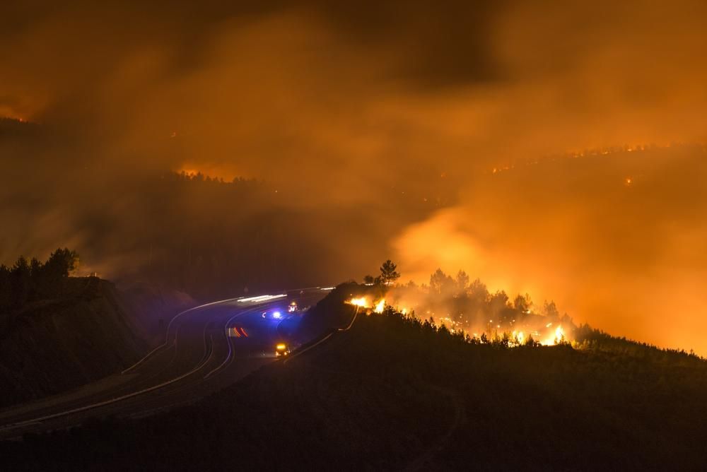 Verín, en alerta por un incendio forestal