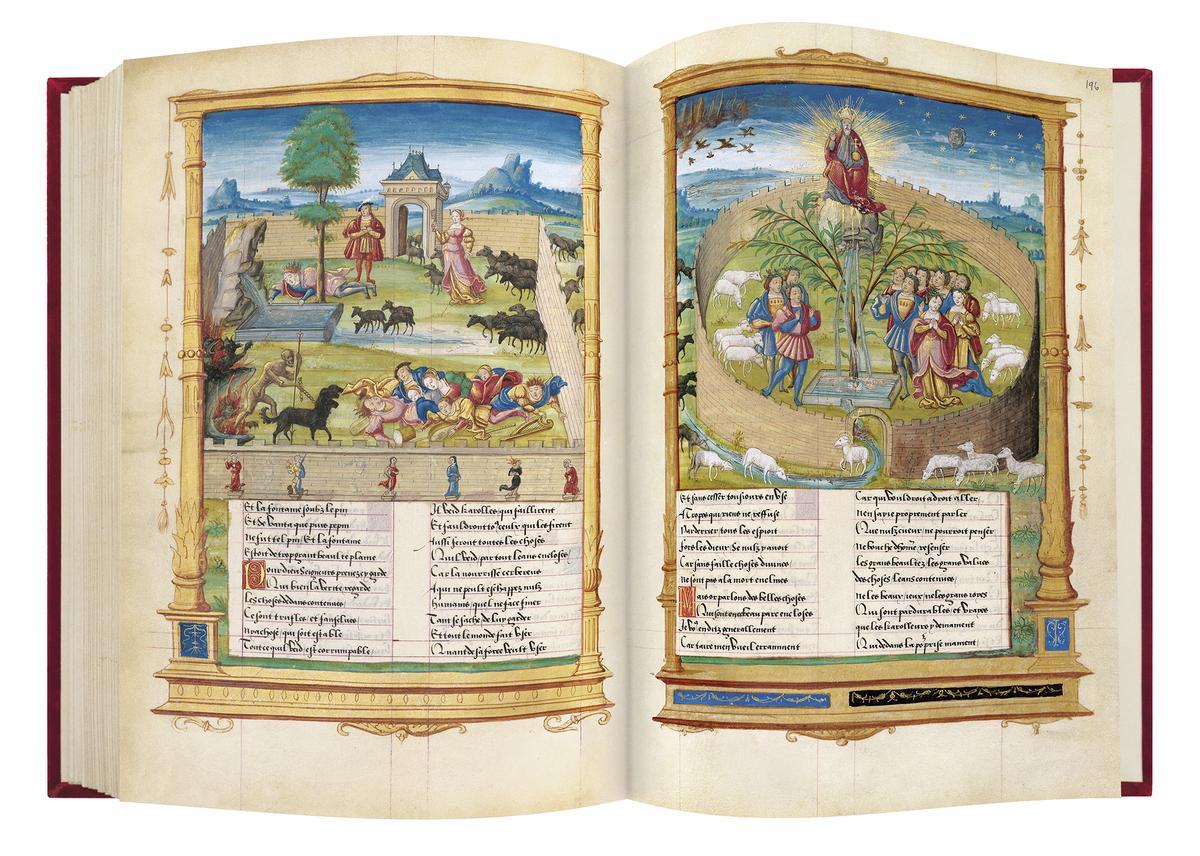 Roman de la Rose - Folios 195v 196r.