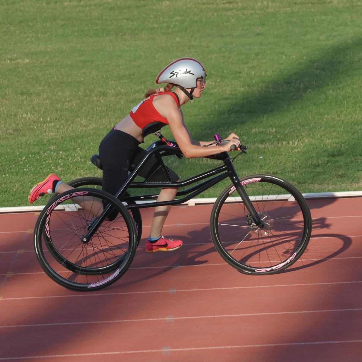 La atleta setabense Judith Tortosa durante la carrera en el Campeonato de España.